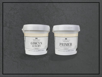 Gimcyn Luxury- Textured, Metallic, Iridescent Wall Paint Bundle. Includes Paint and Primer - Covers 5SQM - In Colour GREY PEARL