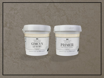 Gimcyn Luxury- Textured, Metallic, Iridescent Wall Paint Bundle. Includes Paint and Primer - Covers 5SQM - In Colour LODOLITE