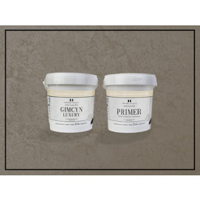 Gimcyn Luxury- Textured, Metallic, Iridescent Wall Paint Bundle. Includes Paint and Primer - Covers 5SQM - In Colour LODOLITE