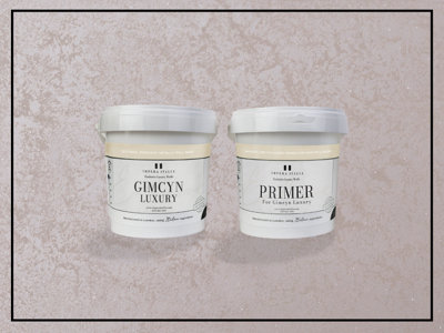 Gimcyn Luxury- Textured, Metallic, Iridescent Wall Paint Bundle. Includes Paint and Primer - Covers 5SQM - In Colour PETALITE