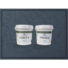 Gimcyn - Textured, Metallic Wall Paint Bundle. Includes Paint and Primer - Covers 5SQM - In Colour BENITOITE.