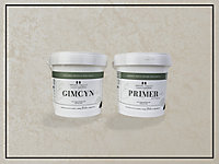 Gimcyn - Textured, Metallic Wall Paint Bundle. Includes Paint and Primer - Covers 5SQM - In Colour CHALCEDONY.