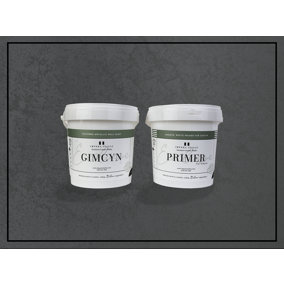 Gimcyn - Textured, Metallic Wall Paint Bundle. Includes Paint and Primer - Covers 5SQM - In Colour MOONSTONE.