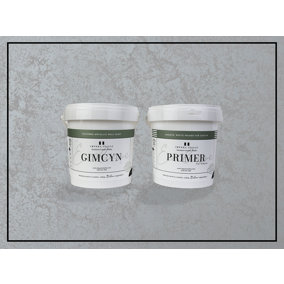 Gimcyn - Textured, Metallic Wall Paint Bundle. Includes Paint and Primer - Covers 5SQM - In Colour SAPPHIRE.
