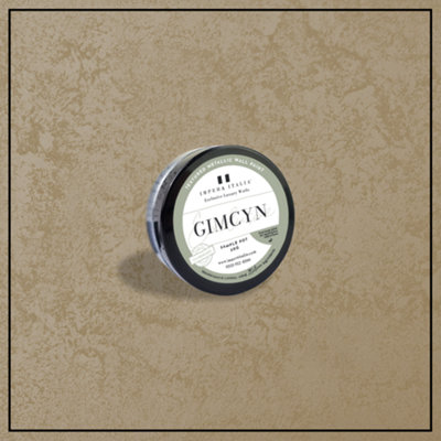 Gimcyn - Textured, Metallic Wall Paint sample pot. Includes 50g of Paint- Covers 0.25SQM - In Colour CITRINE