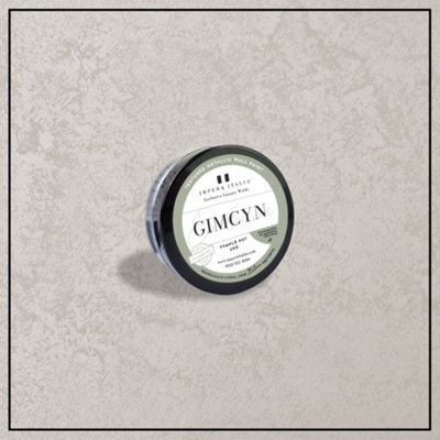 Gimcyn - Textured, Metallic Wall Paint sample pot. Includes 50g of Paint- Covers 0.25SQM - In Colour CRYSTAL
