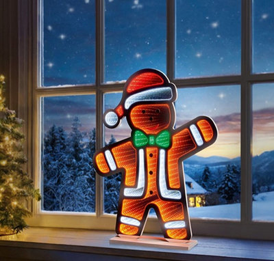 Décoration de Noël Père Noël LED Ext 3D Effet Infini 120cm - Mr.Bricolage