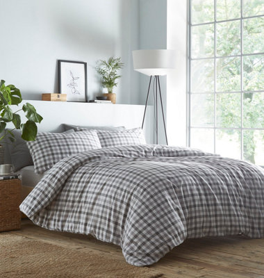 Grey duvet store cover single