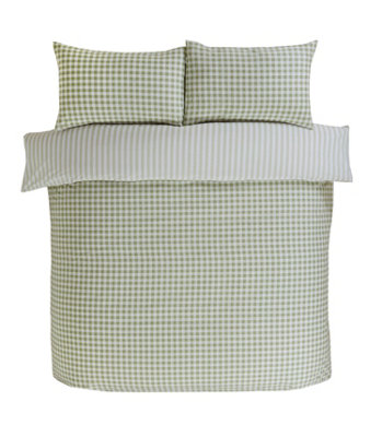 Gingham Polycotton Check Polycotton Duvet Set With Pillowcase - 4