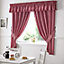Gingham Red Checked Kitchen Curtains