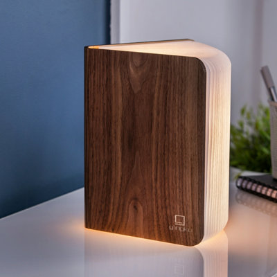 Gingko LED Smart Book Desk Light Large Walnut Wood Modern Rechargeable ...