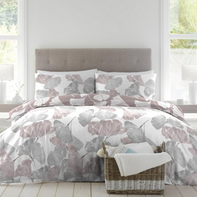 Ginkgo Hand Drawn Botanical Print Duvet Cover Set