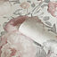Giorgio Floral Vinyl Wallpaper Blush Pink / Dove Grey Belgravia 8114