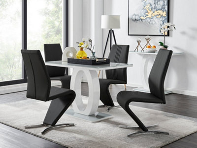 High gloss discount table and chairs