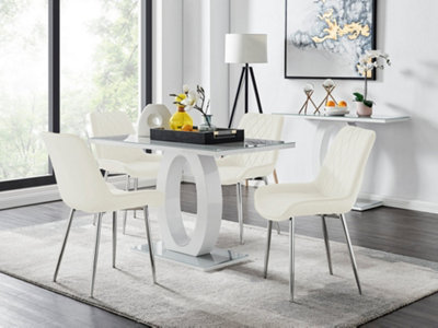 High Gloss Dining Table White Glass White Gloss Dining White Glass