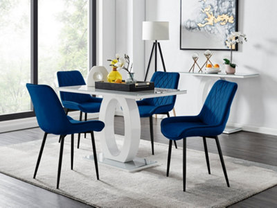 Navy dining deals chairs and table