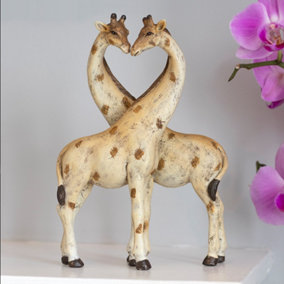 Giraffe Couple Ornament. Lovely Gift Idea. H16 cm