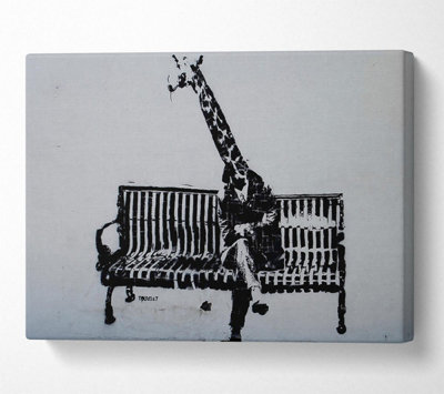 Giraffe Graffiti Canvas Print Wall Art - Medium 20 x 32 Inches