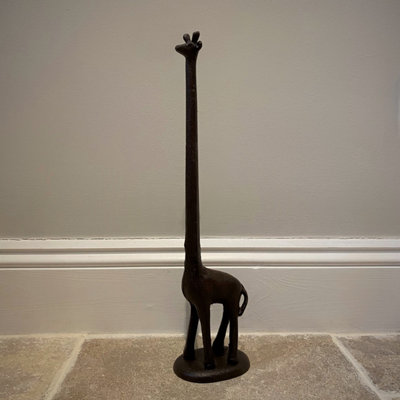 Giraffe Loo Roll Holder in Cast Iron (Set of 2) - 1