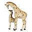 Giraffe Mother And Baby Ornament H14 cm