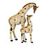 Giraffe Mother And Baby Ornament H14 cm