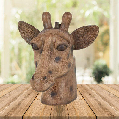 Giraffe Resin Crafted Reading Glasses Stand Head Pot Holder For Pen Pencil Storage Desk Bedside