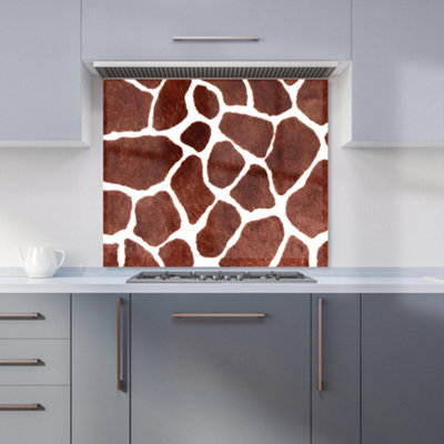 Giraffe Spots Print Premium Glass Kitchen Splashback W900mm x H650mm