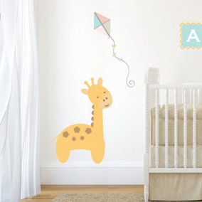 Giraffe with kite Nursery Room Wall Sticker