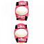 Girls Pink White Quad Skates Padded Kids Roller Boots Safety Pads Helmet Set Medium 13-3 (31.5-34.5 EU)
