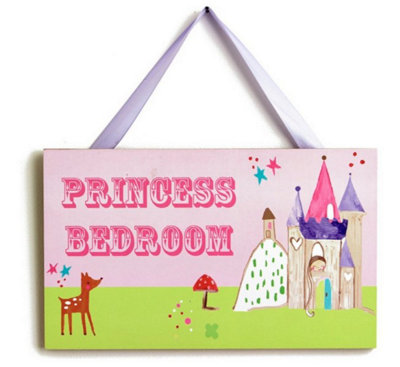 GIRLS PRINCESS BEDROOM DOOR SIGN FAIRYTALE CASTLE DOOR SIGN ARTHOUSE ...