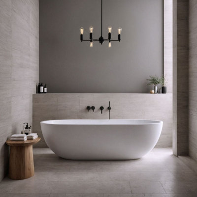 Girona Matt White Freestanding Stone Bath 1800mm