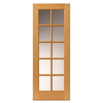 Gisburn Oak Glazed Internal Door | DIY at B&Q