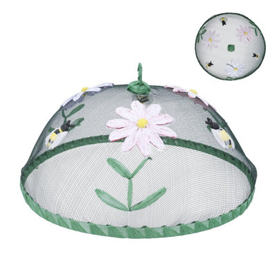 Gisela Graham Daisy and Bee Design Mesh Food Cover - 35 x 16 cm ...