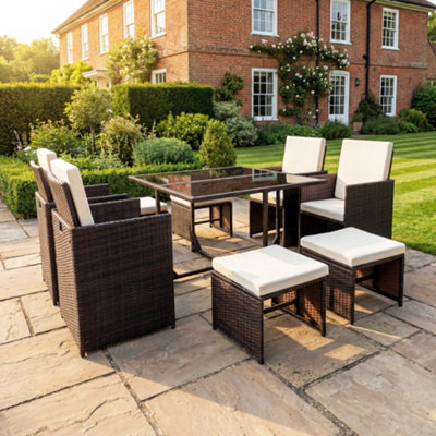 Giulia 9 Piece Rattan Cube Outdoor Set