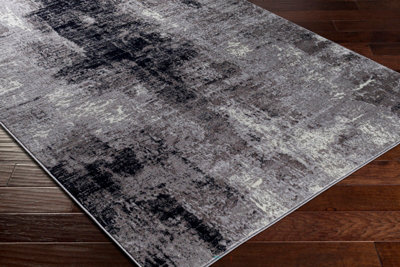 GIULIA Abstract Modern Marble Black Area Rug 160 x 220 cm