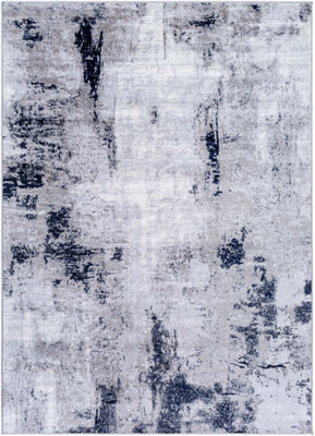 GIULIA Abstract Modern Marble Grey Area Rug 120 x 170 cm