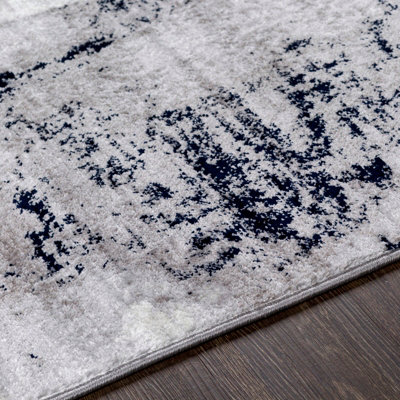 GIULIA Abstract Modern Marble Grey Area Rug 160 x 220 cm
