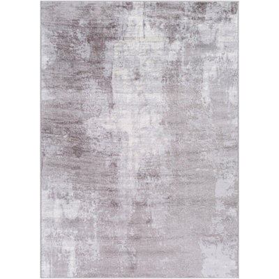 GIULIA Abstract Modern Marble Light Grey Area Rug 160 x 220 cm