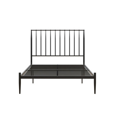 Giulia Modern Metal Bed Black, Double