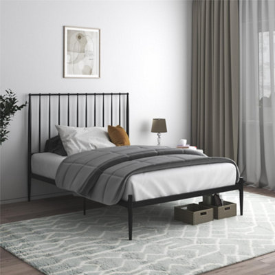 Giulia modern metal bed in black, double | DIY at B&Q