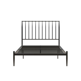 Giulia modern metal bed in black, double