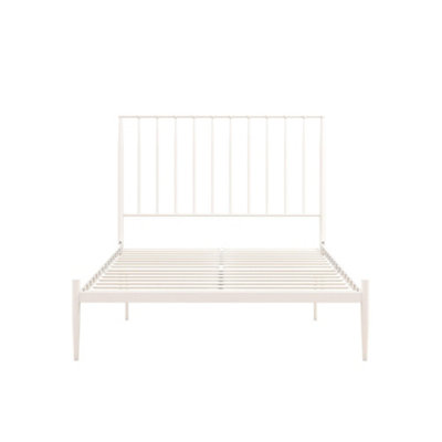Giulia modern metal bed in white, double