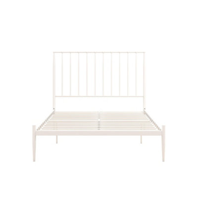 Giulia Modern Metal Bed White, Double