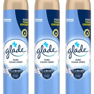 Glade Air Freshener Spray, Clean Linen, 300ml (Pack of 3)