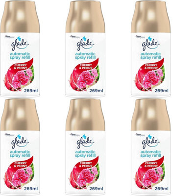 Glade Automatic Spray Air Freshener Refill | Blooming Peony and Cherry -  269 ml Each (Pack of 3)