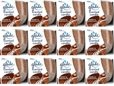 Glade Candle Honey & Chocolate Air Freshener 120g (Pack of 12)