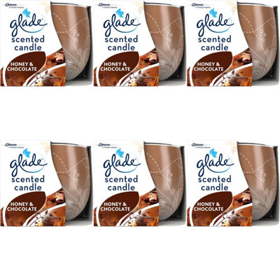 Glade Candle Honey & Chocolate Air Freshener 120g (Pack of 6) DIY at B&Q