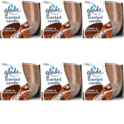 Glade Candle Honey & Chocolate Air Freshener 120g (Pack of 6)