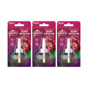 Glade Electric Scented Oil Refill, Berry Winter Kiss 20ml - Pack of 3