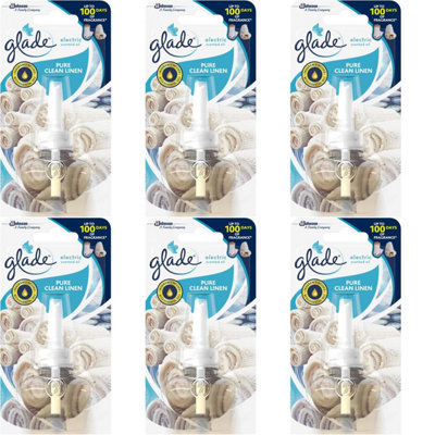 Glade Electric Scented Oil Refill, Plug In 20 ml Refill, Clean Linen(6717) (Pack of 6)